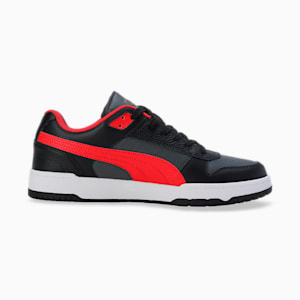 RBD Game Low x HARRDY SANDHU Men's Sneakers, Shadow Gray-PUMA Black-For All Time Red, extralarge-IND