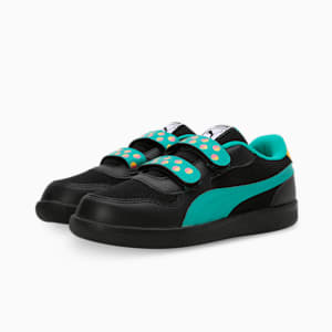 PUMA Prismy Kid's Sneakers, PUMA Black-Sparkling Green-Yellow Sizzle, extralarge-IND