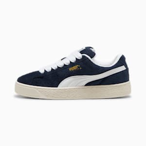 Suede XL Hairy Men's Sneakers, Club Navy-Frosted Ivory, extralarge