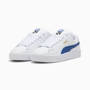 Suede XL Leather Sneakers, PUMA White-Clyde Royal, extralarge