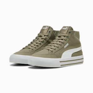 Court Classic Formstrip Men's Mid Sneakers, Velvet Moss-PUMA White, extralarge