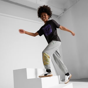 Palermo Leather Big Kids' Sneakers, PUMA White-Vapor Gray-Gum, extralarge