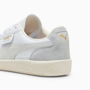 Tenis adolescentes de cuero Palermo, PUMA White-Cool Light Gray-Sugared Almond, extralarge