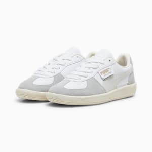 Palermo Leather Big Kids' Sneakers, PUMA White-Cool Light Gray-Sugared Almond, extralarge