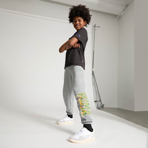 Baskets en cuir Palermo Enfant et Adolescent, PUMA White-Cool Light Gray-Sugared Almond, extralarge