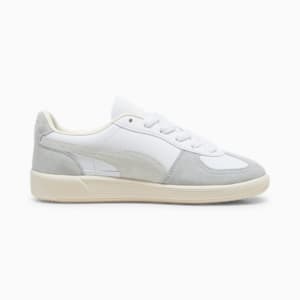 Tenis adolescentes de cuero Palermo, PUMA White-Cool Light Gray-Sugared Almond, extralarge