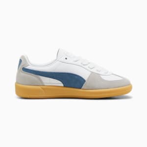 Baskets en cuir Palermo Enfant et Adolescent, PUMA White-Blue Horizon-Gum, extralarge