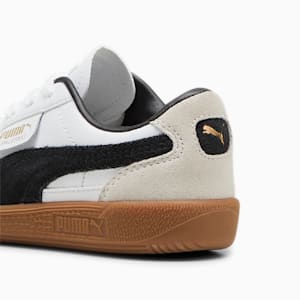 Tenis de piel para niños pequeños Palermo, PUMA White-Vapor Gray-Gum, extralarge