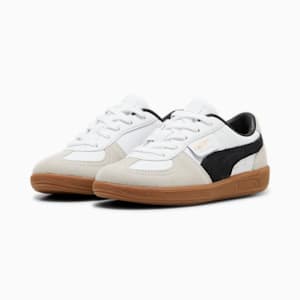 Palermo Leather Little Kids' Sneakers, PUMA White-Vapor Gray-Gum, extralarge