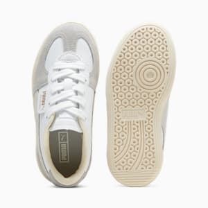 Tenis infantiles de cuero Palermo, PUMA White-Cool Light Gray-Sugared Almond, extralarge