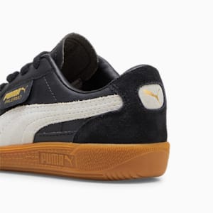 Tenis de piel para niños pequeños Palermo, PUMA Black-Feather Gray-Gum, extralarge