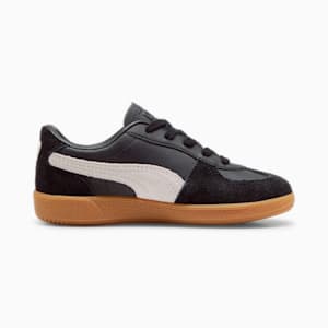 Tenis infantiles de cuero Palermo, PUMA Black-Feather Gray-Gum, extralarge