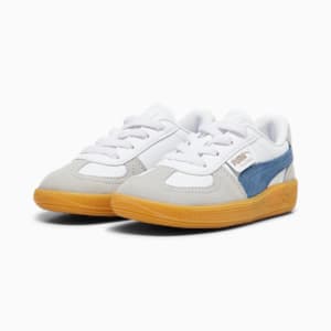 Tenis Bebé Palermo Leather, PUMA White-Blue Horizon-Gum, extralarge