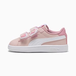 Tenis para infantes PUMA Smash 3.0 Badges, Mauve Mist-PUMA White, extralarge