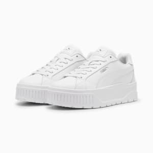 ウィメンズ カルメン 2 レザー スニーカー, PUMA White-PUMA White-PUMA Silver, extralarge-JPN