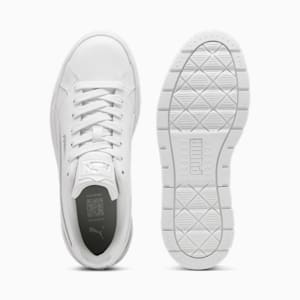 ウィメンズ カルメン 2 レザー スニーカー, PUMA White-PUMA White-PUMA Silver, extralarge-JPN