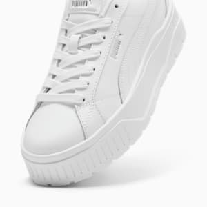 ウィメンズ カルメン 2 レザー スニーカー, PUMA White-PUMA White-PUMA Silver, extralarge-JPN