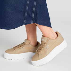 ウィメンズ カルメン 2 レザー スニーカー, Oak Branch-Oak Branch-PUMA Silver, extralarge-JPN