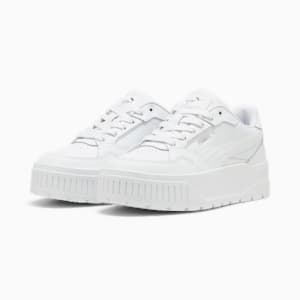 Karmen II Idol Women's Sneakers, PUMA White-Poised Pink-Jasmine Flower, extralarge