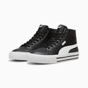 Court Classic Vulc Mid Men's Sneakers, PUMA Black-PUMA White, extralarge