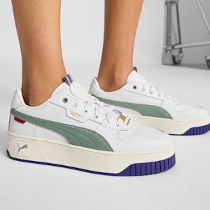 Tenis Mujer Carina Street Lux, PUMA White-Green Moon-PUMA Gold, extralarge
