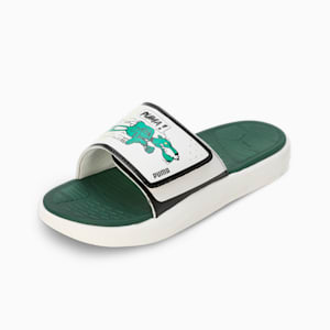 Softride Super Men's Slides, Vine-Warm White-Pure Green, extralarge-IND