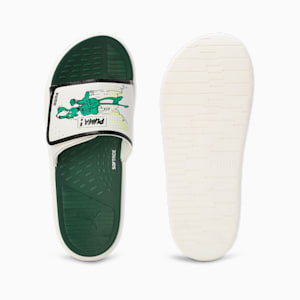 Softride Super Men's Slides, Vine-Warm White-Pure Green, extralarge-IND