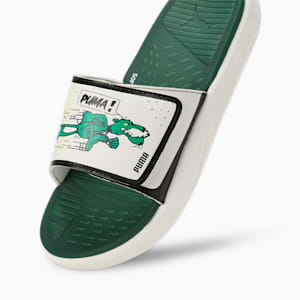 Softride Super Men's Slides, Vine-Warm White-Pure Green, extralarge-IND