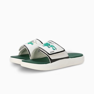 Softride Super Men's Slides, Vine-Warm White-Pure Green, extralarge-IND