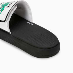 Softride Super Men's Slides, PUMA Black-PUMA White-Pure Green, extralarge-IND