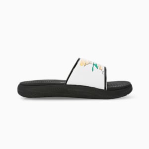 Softride Super Men's Slides, PUMA Black-PUMA White-Pure Green, extralarge-IND