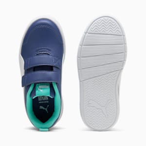 キッズ コートフレックス V3 V スニーカー 17-21cm, Blue Crystal-PUMA White-Aquatic, extralarge-JPN