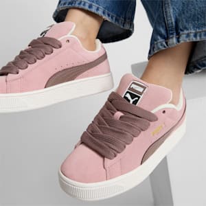 Suede XL Women's Sneakers, Future Pink-Warm White, extralarge
