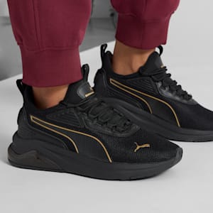 Amplifier Women's Sneakers, PUMA Black-PUMA Gold, extralarge