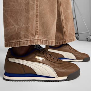 Tenis Roma Anniversario, Haute Coffee-Warm White-Vivid Blue, extralarge