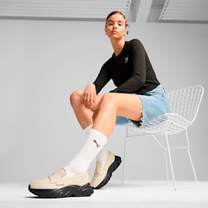 ウィメンズ ローファー, Alpine Snow-PUMA Black, extralarge-JPN