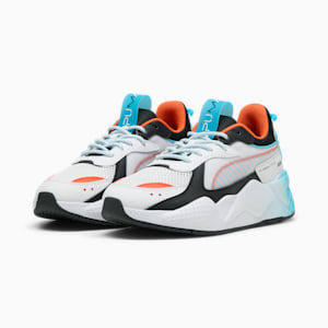 RS-X Artificial Friends Big Kids' Sneakers, PUMA White-Bright Aqua, extralarge