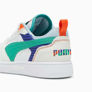 Rebound V6 Low READY, SET, BETTER Sneakers Kids, Vapor Gray-Jade Frost-PUMA White, extralarge