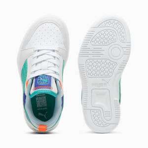 Rebound V6 Low READY, SET, BETTER Sneakers Kids, Vapor Gray-Jade Frost-PUMA White, extralarge