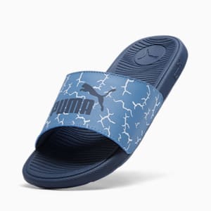 Cool Cat 2.0 Icy Monster Big Kids' Slides, Blue Horizon-Club Navy-PUMA White, extralarge