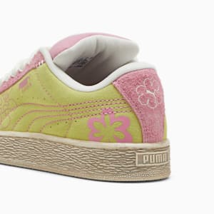 Suede XL Skater Bloom Big Kids' Sneakers, Lime Sheen-Mauved Out, extralarge