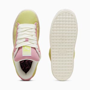 Zapatillas de gamuza XL Skater Bloom para niños grandes, Lime Sheen-Mauved Out, extralarge