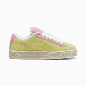 Suede XL Skater Bloom Big Kids' Sneakers, Lime Sheen-Mauved Out, extralarge