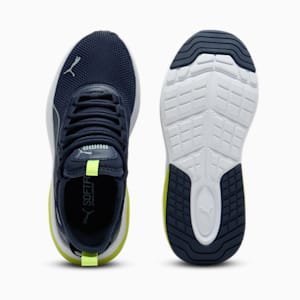 Amplifier Big Kids' Sneakers, PUMA Navy-Cool Mid Gray-Electric Lime, extralarge