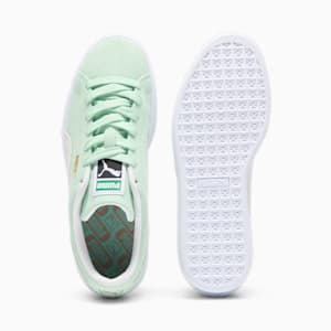 Zapatos deportivos de gamuza Classic XXI para mujer, Fresh Mint-PUMA White, extralarge