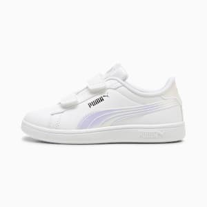 Smash 3.0 Holo Sneakers Kids, PUMA White-Mauve Mist-PUMA Silver, large