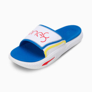 Softride 2.0 one8 Unisex Slides, PUMA White-Blazing Yellow-For All Time Red, extralarge-IND