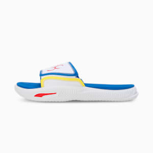 Softride 2.0 one8 Unisex Slides, PUMA White-Blazing Yellow-For All Time Red, extralarge-IND
