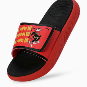 Softride Super Youth Slides, PUMA Black-For All Time Red, extralarge-IND