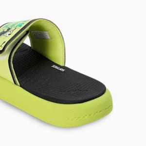 Softride Super PUMA Youth Slides, PUMA Black-Lime Sheen, extralarge-IND
